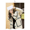 women's trench coat big doll collar top