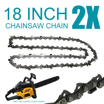 2pcs 18 inch Chainsaw Saw Chain Blade Pitch .325 " 0.058 Gauge 72DL Replacement Hardware Tools Chains