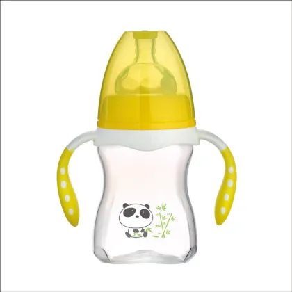 Two-color design PP baby bottle custom logo 240ml
