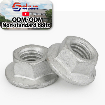 Güvenli sabitleme için yüksek mukavemetli siyah oksit alaşım çelik 12 nokta flanş fındık
