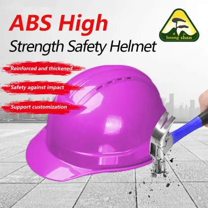 ABS material single rib safety helmet purple