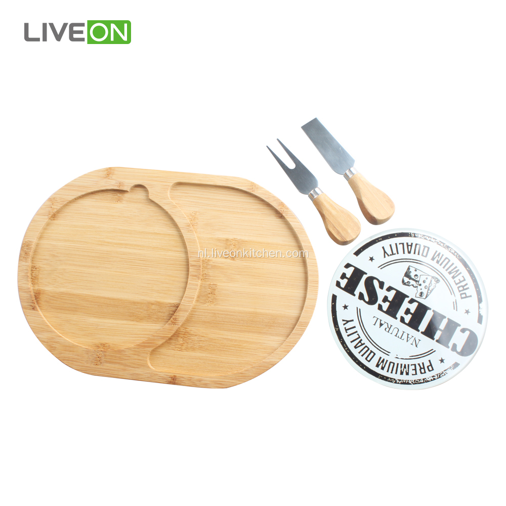 Bamboo Cheese Board Set