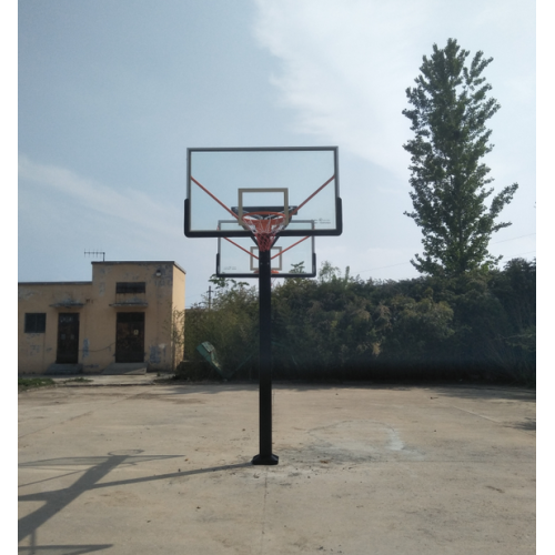Petrel style fixed single-arm basketball hoops