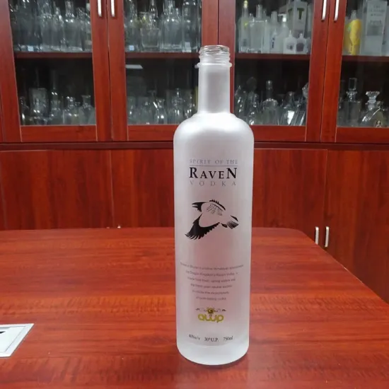 Cheap decorated custom 75cl frost vodka bottle manufacturers
