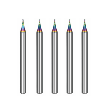 Καρβίδιο Micro Square End Mills για χαλκό, αλουμίνιο και χάλυβα - 0,2mm έως 1,0 mm διάμετρο