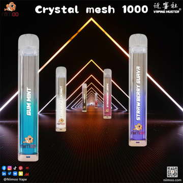 Crystal Lưới dùng một lần dùng thuốc điện tử dùng một lần 1000