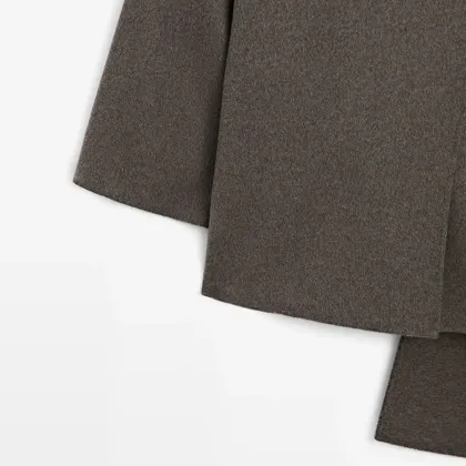 Women's clothing minimalist artistic design wool coat woolen coat