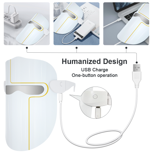 Wireless Led Face Mask Light Therapy Rechargeable