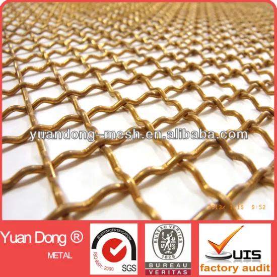 Brass crimped wire mesh Copper wire cloth