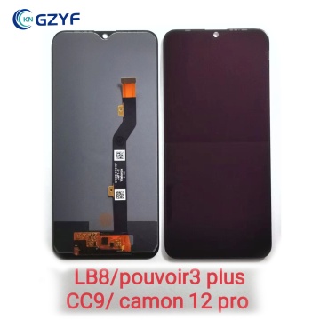 Conjunto de pantalla táctil LCD para Tecno LB8 POUVOIR3 más CC9 Camong 12 Pro