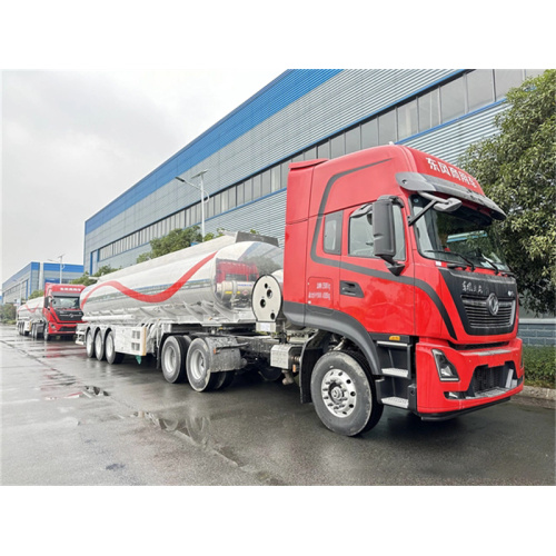 Tanque de óleo de alumínio de 32cbm semi -trailer