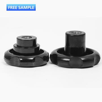 Black Plastic M8 Threaded Lobe Knob for Machine Clamping