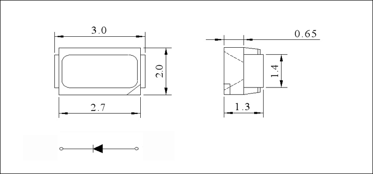 3020 smd 680nm ir led