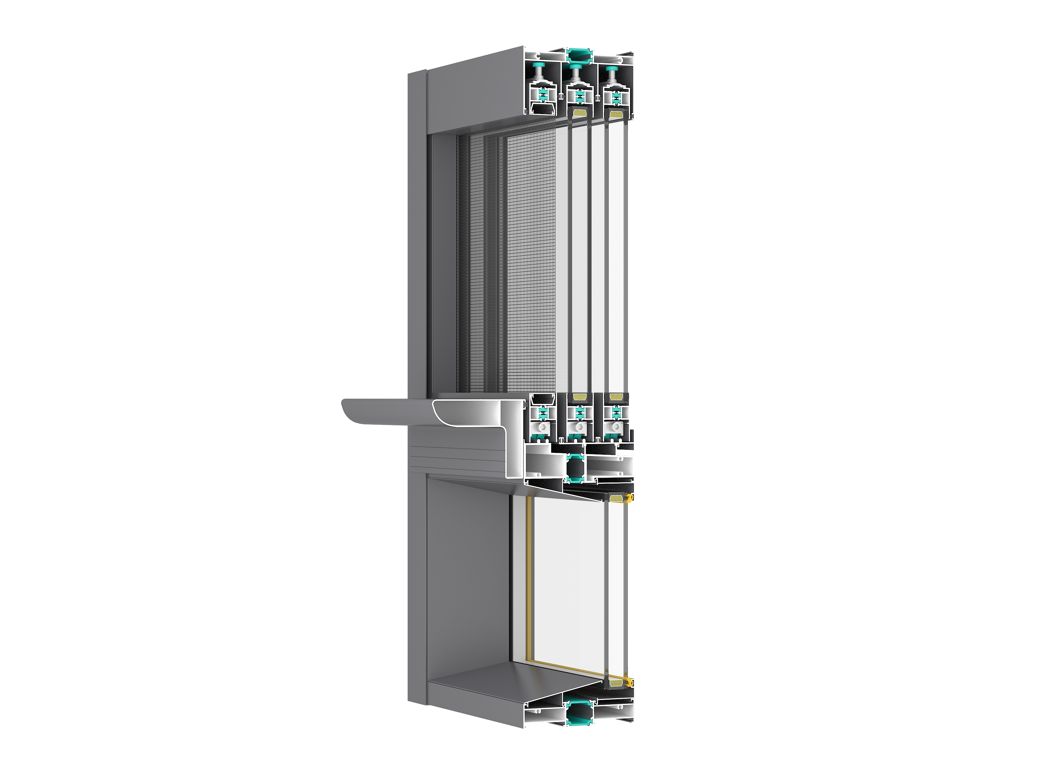 130 six-track narrow side bridge sliding window-Baroclinic line