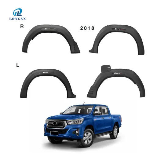 Universal ABS Rubber Fender Flares for 2018 Hilux Revo