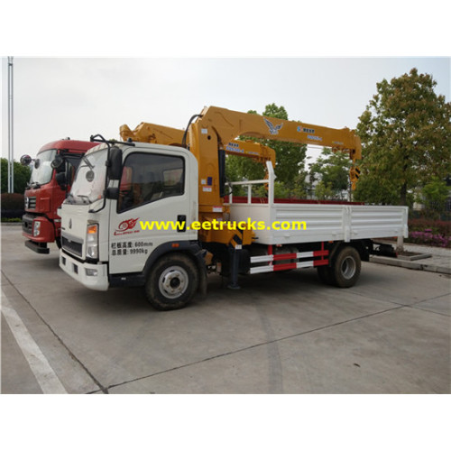 HOWO 3ton Lattice Boom Truck mounted Cranes