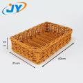 Supermarket Fruit Vegetalbe Basket Handweaved plastic rattan supermarket fruit vegetable basket Factory