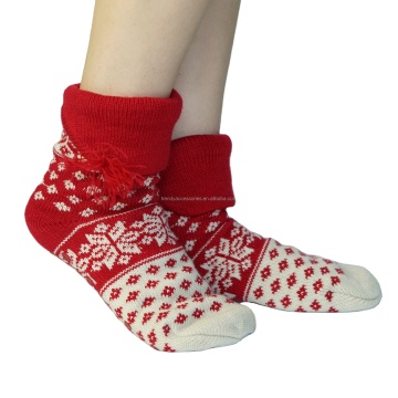 Custom Logo OEM Cozy Acrylic Winter Socks: Super Soft, Anti-Slip Floor Socks with a sweater-like texture, perfect for indoor casual wear