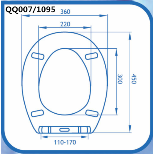 Toilet PP U Shape Antibacterial Toilet Seat Cover