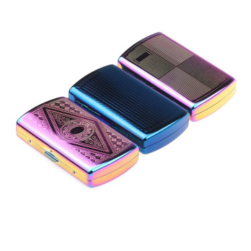 Cross-border hot sale 91mm length 20 sticks square embossed carved metal cigarette case