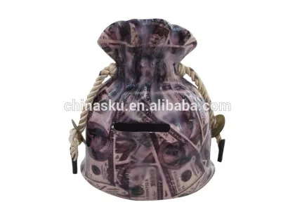 Bag shape coin box, coin bank, money safe box