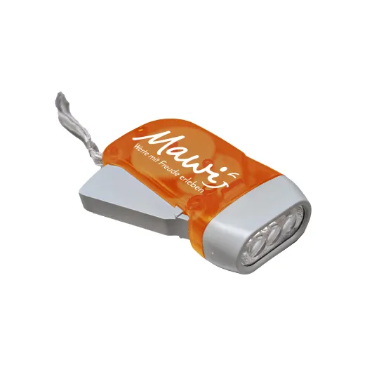 Customized Logo Hand Crank Generator Small Torch Light for Kids - Portable Dynamo Flashlight for Camping and Emergency