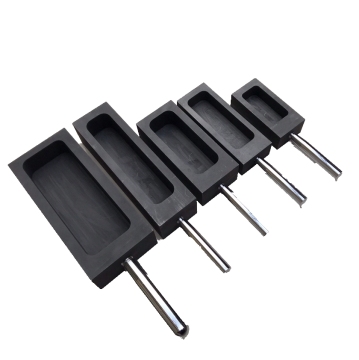 High Purity Graphite Ingot Mold with Gold Melting Graphite Crucible and Handle