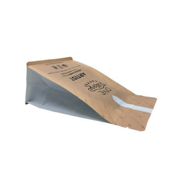 Aangepaste productie Standaard Top Zip Compostable PLA Koffie verpakking