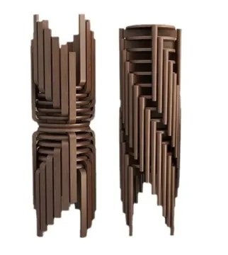 Backless Living Room Stackable Wooden Dining Chair Stool