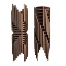 Backless Living Room Stackable Wooden Dining Chair Stool