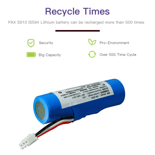 Pax S910 IS594 Pos Terminal Battery