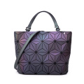 Bolso de hombro para niñas Bolsos de diamantes coloridos de gran capacidad Bolsa de mensajero geométrico luminoso