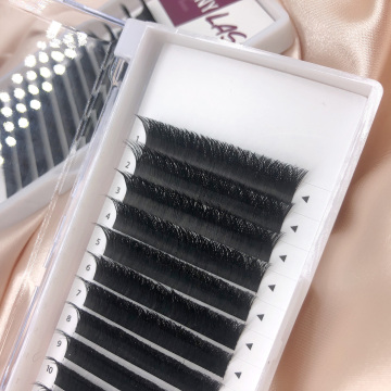V Shape Auto-Fans Lash Extension D Curl Silk Lashes Customization 0.05mm Easy-Fans Premium Eyelash Extension
