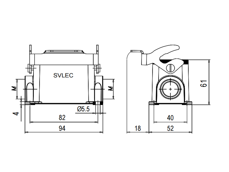 H10B Surface mounting Side entry hoods M25