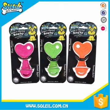 Cute Heart Shaped Design Durable Rubber Pet Toys