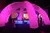 Led Inflatable Tubular Dome tent 15m W x 7m H, nightclub decoration inflatable