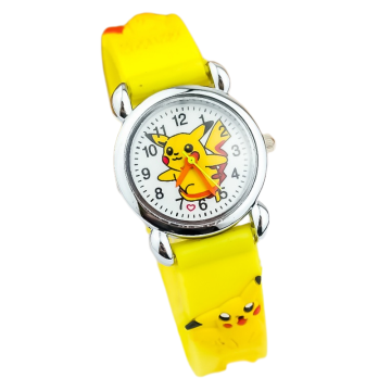 Trendy Pikachu Silicone Wristwatch for Kids