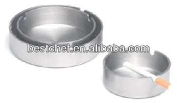 stainless steel stackable round Deluxe Ashtray