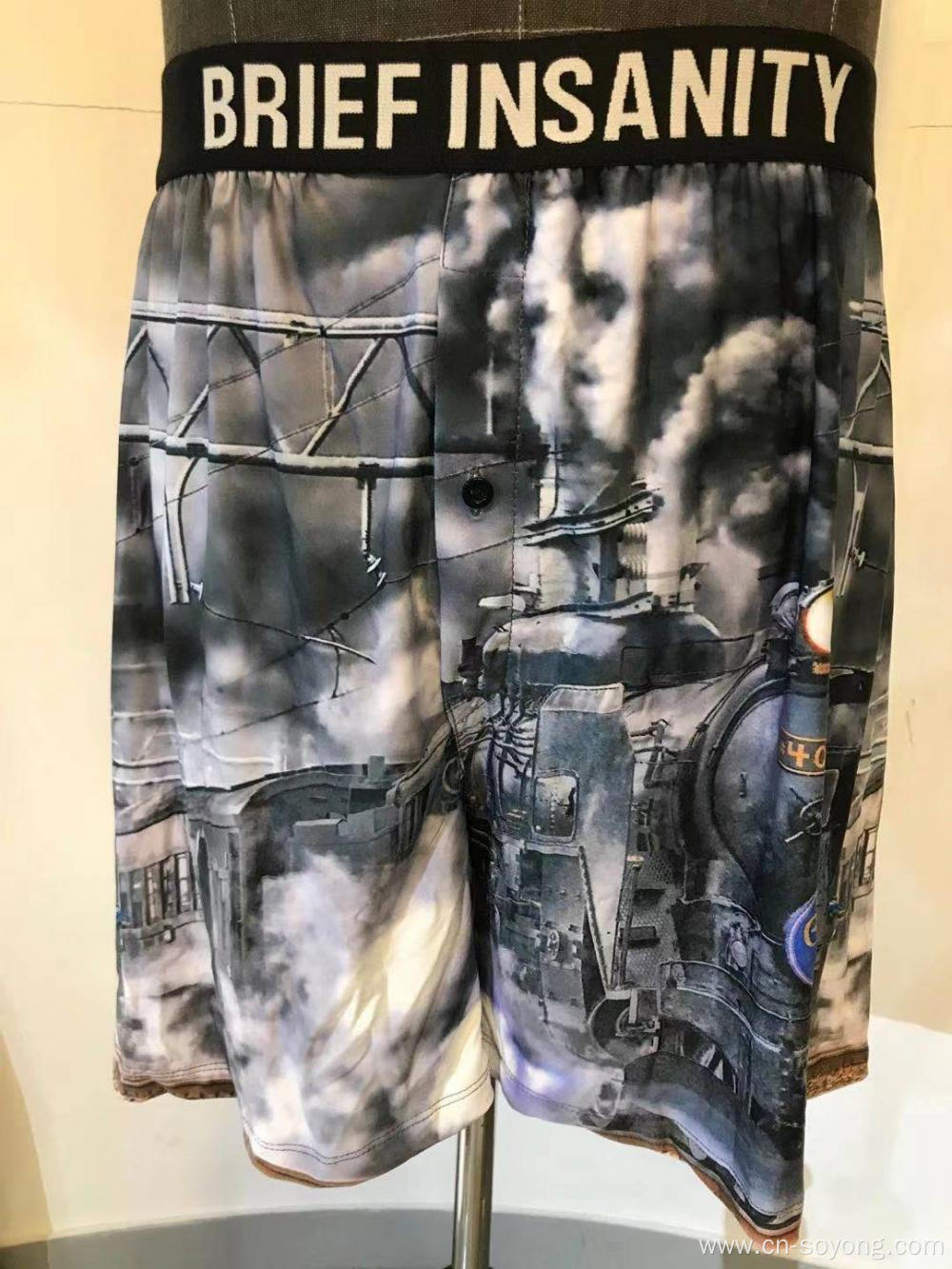 Low MOQ Men's digital Printed Boxer Shorts