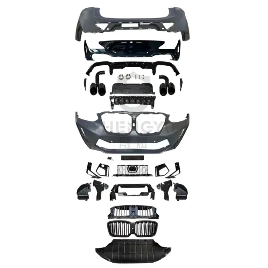 Front and Rear Bumper Assembly with Grille for BMW X4 G02 2019-2021 Upgraded to X4M F98 LCI 2022 Style Body Kit