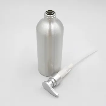 Gorgeous packaging aluminum bottle with pump head for beauty and skincare