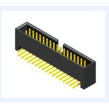 2.54mm مزدوج صف مربع رأس DIP يمين الملاك 90 ° النوع H = 13.60mm