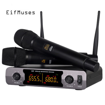 プロの忠実度歌唱ワイヤレスマイクシステム：卓越したサウンドパフォーマンスのための高品質のUHFテクノロジー