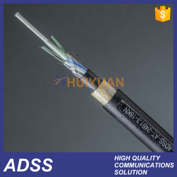 HUIYUAN 12 core PE 100m span adss fiber cable drum