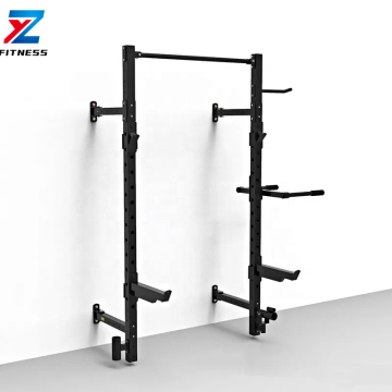 ZY Fitness Gym Foldable Wall-Mounted Half Squat Rack