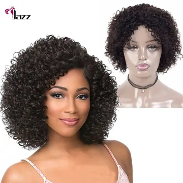 jerry curl short sexy spongy peruvian hair wig for female