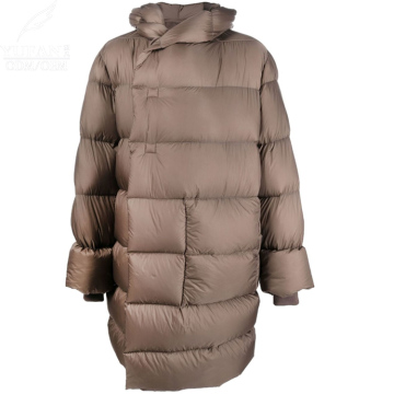 Yufan Customized OEM Warm Light Down Jacket Waterproof Windproof Loose Long Brown