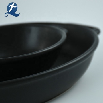 Custom black ceramic bakeware set