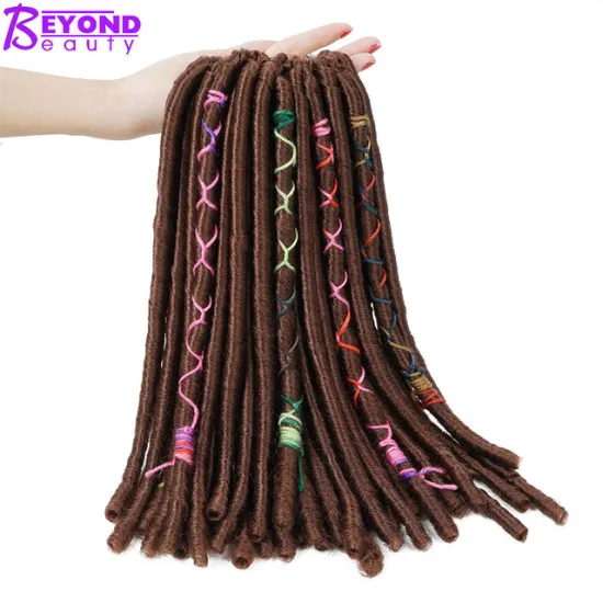Synthetic Jumbo Soft DreadLocks Faux locs Crochet  Braids Hair Burgundy Black Fiber