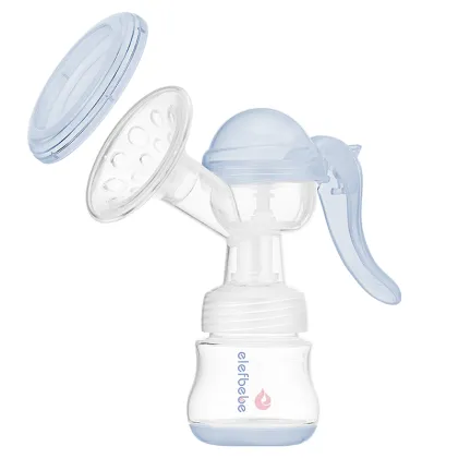 Portable Silicone Milk Breast Pump with Baby Bottle